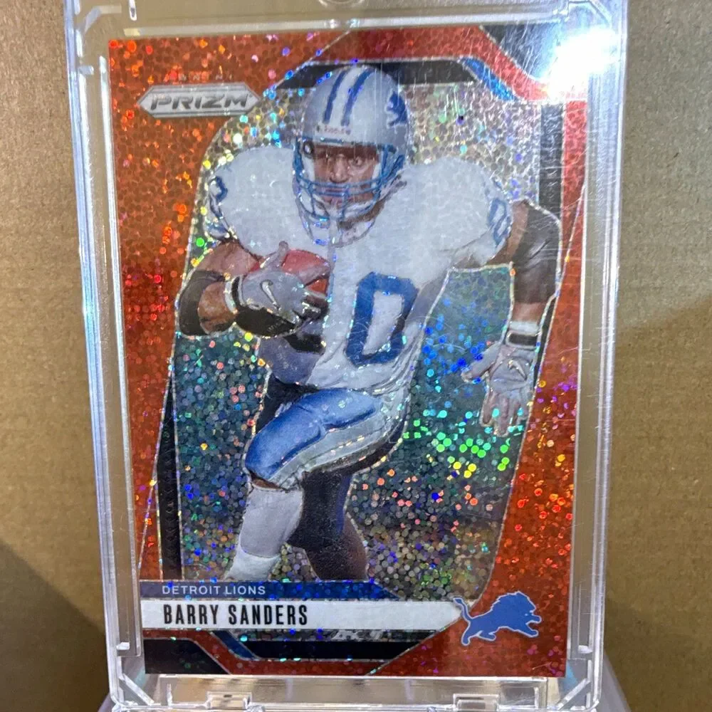 2024 Panini Prizm Barry Sanders #99 Detroit Lions Red Sparkle Prizm